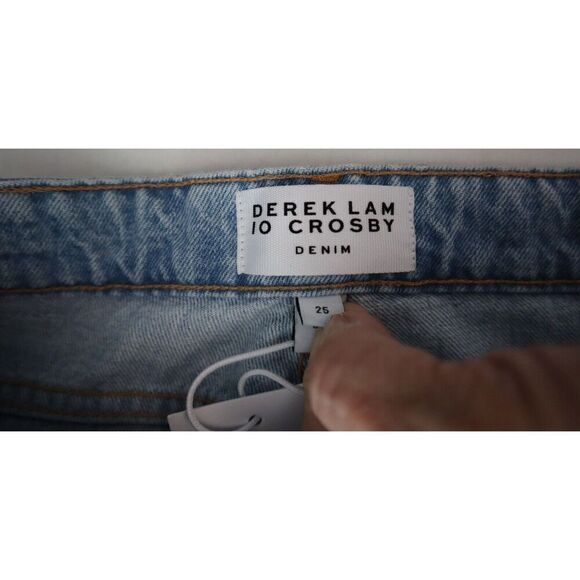 Derek Lam 10 Crosby Women Sz 25 Vintage Blue Farrah Hi-Rise Straight Jeans - Picture 3 of 10
